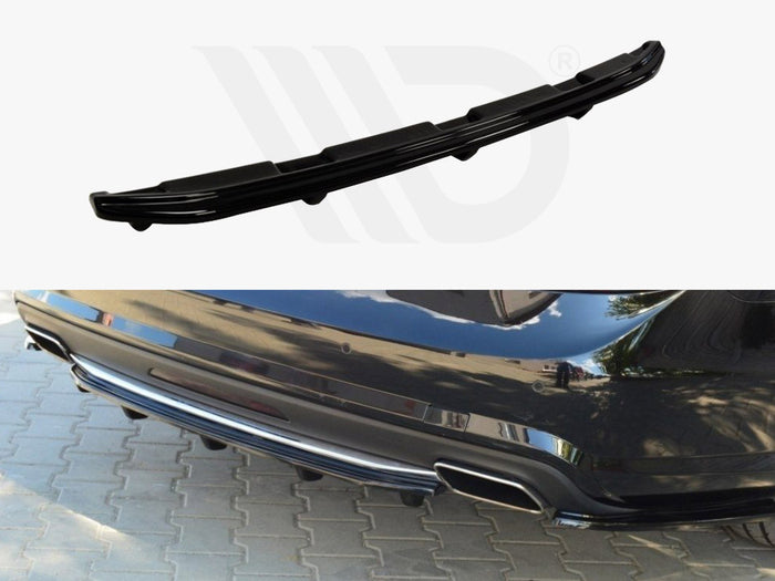 Mercedes CLS C218 Amg-line (With A Vertical BAR) (2011-2014) Central Rear Splitter - Maxton Design