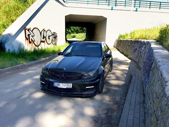 Mercedes C-class W204 C63 AMG Facelift (2011-2014) Front Splitter - Maxton Design
