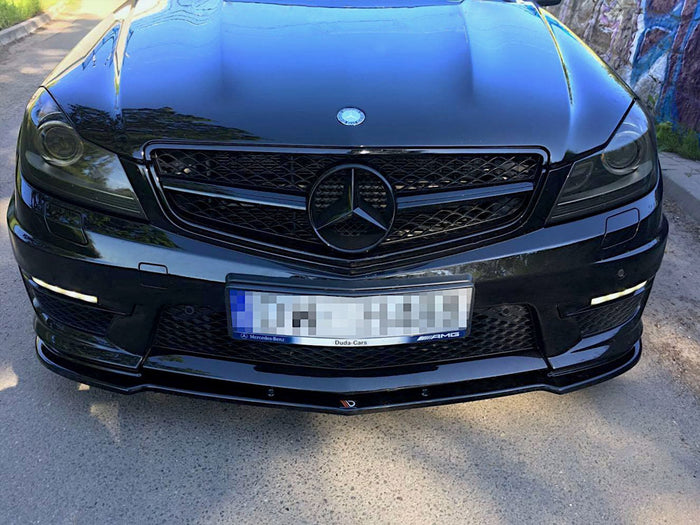 Mercedes C-class W204 C63 AMG Facelift (2011-2014) Front Splitter - Maxton Design