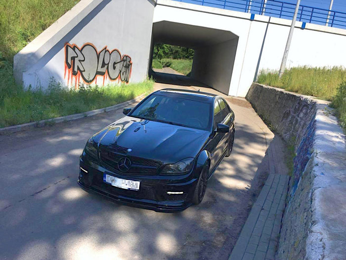Mercedes C-class W204 C63 AMG Facelift (2011-2014) Front Splitter - Maxton Design