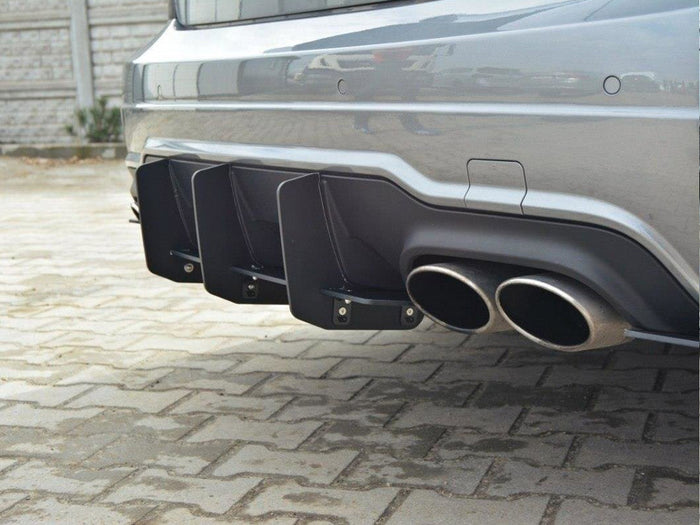 Mercedes C W204 Amg-line Facelift Rear Diffuser & Rear Side Splitters - Maxton Design