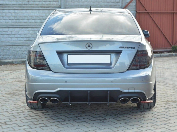 Mercedes C W204 Amg-line Facelift Rear Diffuser & Rear Side Splitters - Maxton Design