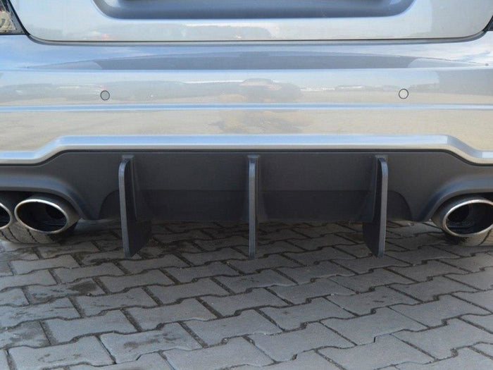 Mercedes C W204 Amg-line (Facelift) Rear Diffuser V.1 - Maxton Design