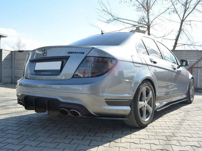 Mercedes C W204 Amg-line (Facelift) (2011-2014) Rear Diffuser V.2 - Maxton Design