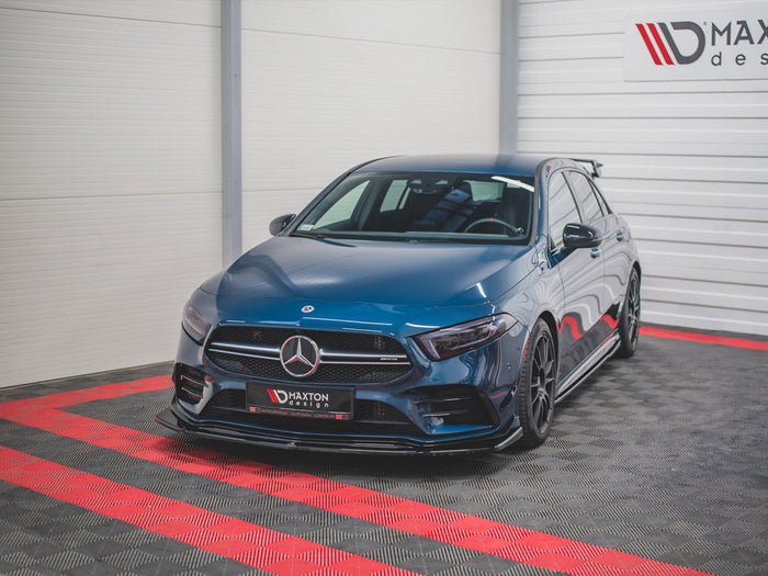 Mercedes A35 AMG AERO W177 Front Splitter V.3 - Maxton Design