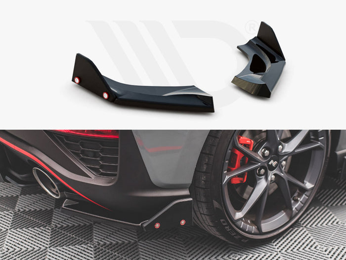 Hyundai I30 N Hatchback Mk3 Facelift Rear Side Splitters V.1 + Flaps - Maxton Design