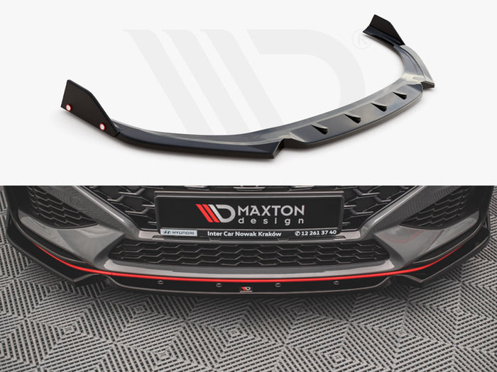 Hyundai I30 N Hatchback / Fastback Mk3 Facelift Front Splitter V.1 + Flaps - Maxton Design