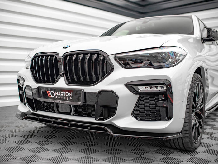 BMW X6 M-pack G06 (2019-) Front Splitter V.2 - Maxton Design