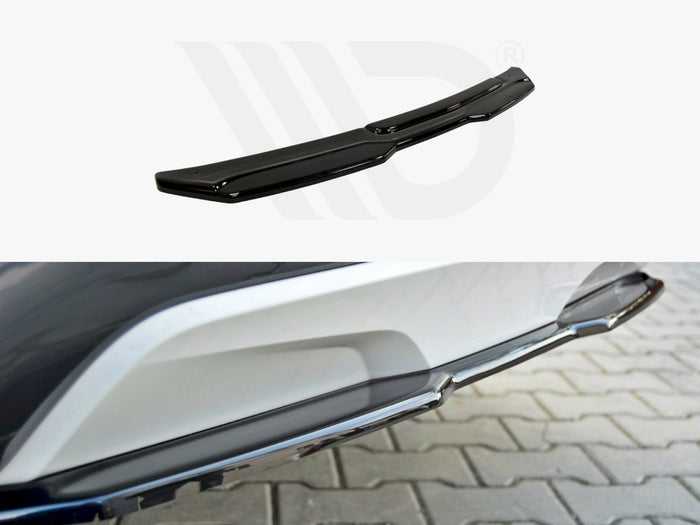 BMW X4 M-pack (Without A Vertical BAR) Central Rear Splitter - Maxton Design