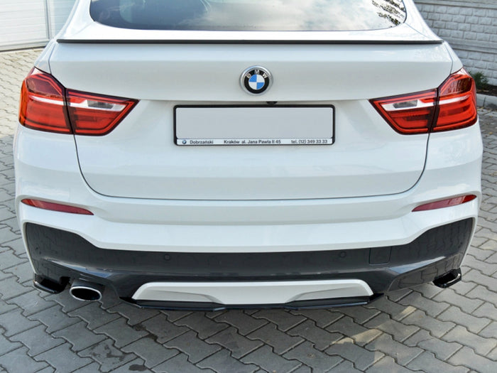 BMW X4 M-pack (Without A Vertical BAR) Central Rear Splitter - Maxton Design