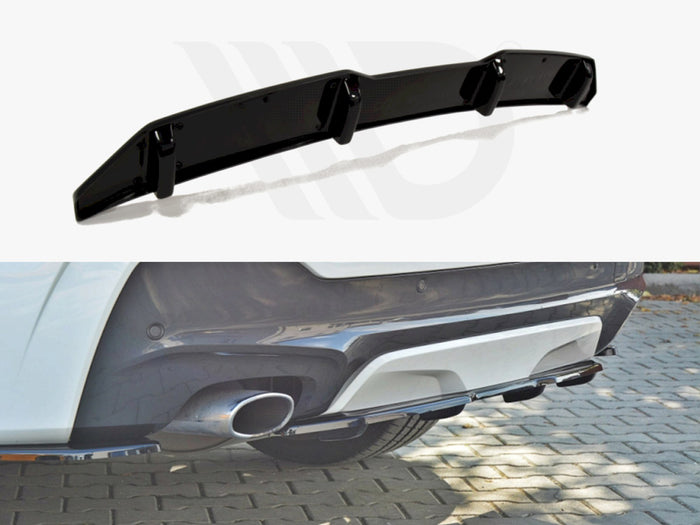 BMW X4 M-pack (With A Vertical BAR) Central Rear Splitter - Maxton Design