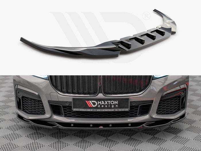 BMW 7 G11 M-pack Facelift (2019-) Front Splitter V.2 - Maxton Design