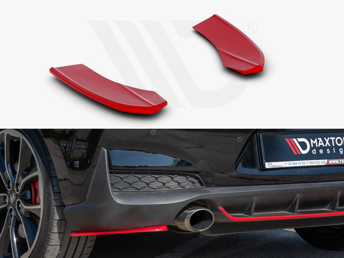 Hyundai I30 MK3 N (Red) (2017-2020) Rear Side Splitters V2 - Maxton Design