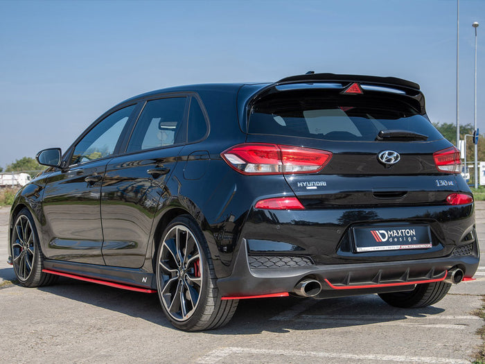 Hyundai I30 MK3 N (Red) (2017-2020) Rear Side Splitters V2 - Maxton Design
