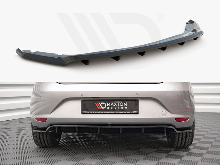 Seat Leon Hatchback MK3 (2012-2016) Central Rear Splitter - Maxton Design