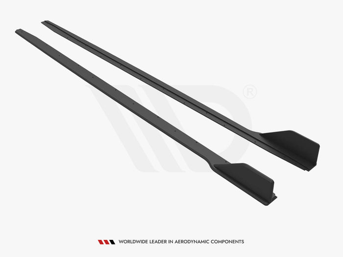 Ford Mustang GT MK6 Facelift (2017-) Street PRO Side Skirts Diffusers V.2 - Maxton Design