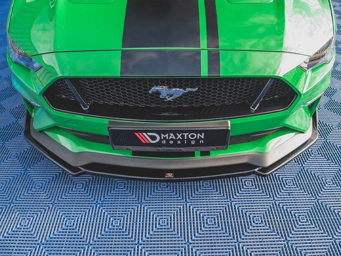 Ford Mustang GT Mk6 Facelift Front Splitter V.2 + Flaps - Maxton Design