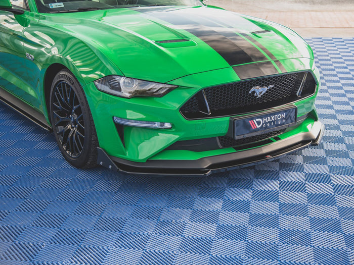 Ford Mustang GT Mk6 Facelift Front Splitter V.2 + Flaps - Maxton Design