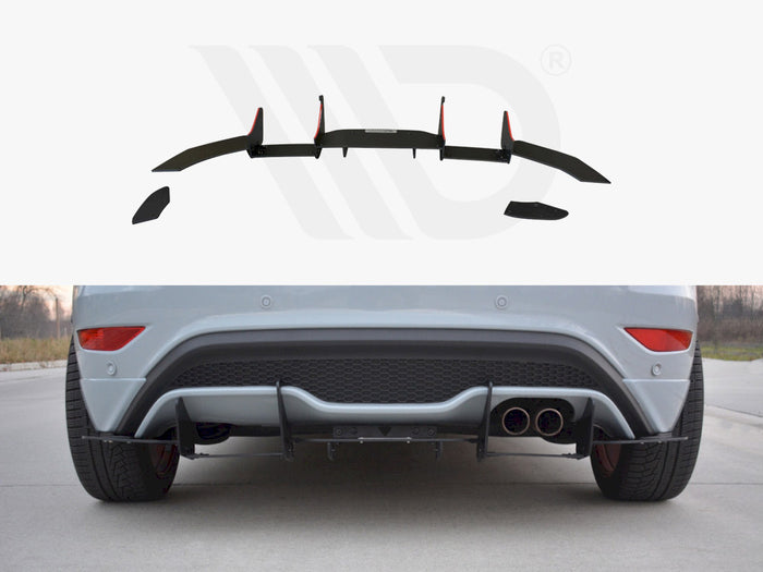 Ford Fiesta MK7 ST Facelift (2013-2017) Rear Diffuser - Maxton Design
