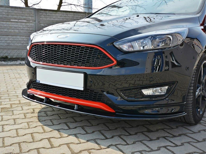 Ford Focus 3 St-line (Facelift) 2015-2018 Front Splitter V.1 - Maxton Design