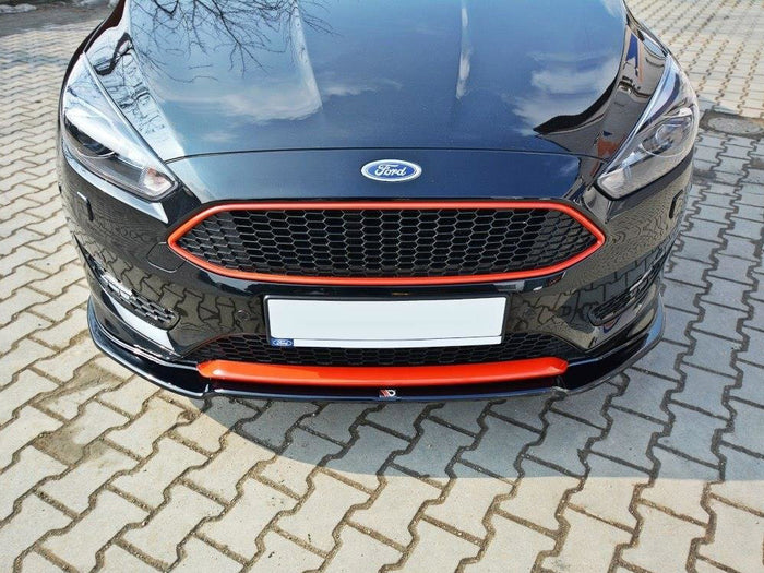 Ford Focus 3 St-line (Facelift) 2015-2018 Front Splitter V.2 - Maxton Design