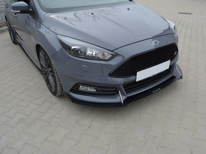 Ford Focus 3 ST (Facelift) Front Racing Splitter V.2 - Maxton Design