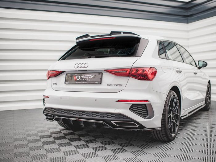 Audi A3 S-line Sportback 8Y (2020-) Central Rear Splitter - Maxton Design