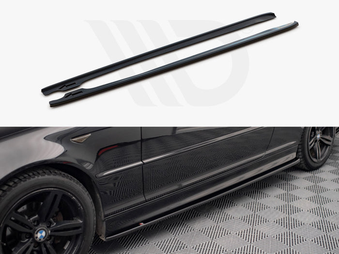 BMW 3 Coupe M-pack E46 (1999-2005) Side Skirts Diffusers V.2 - Maxton Design