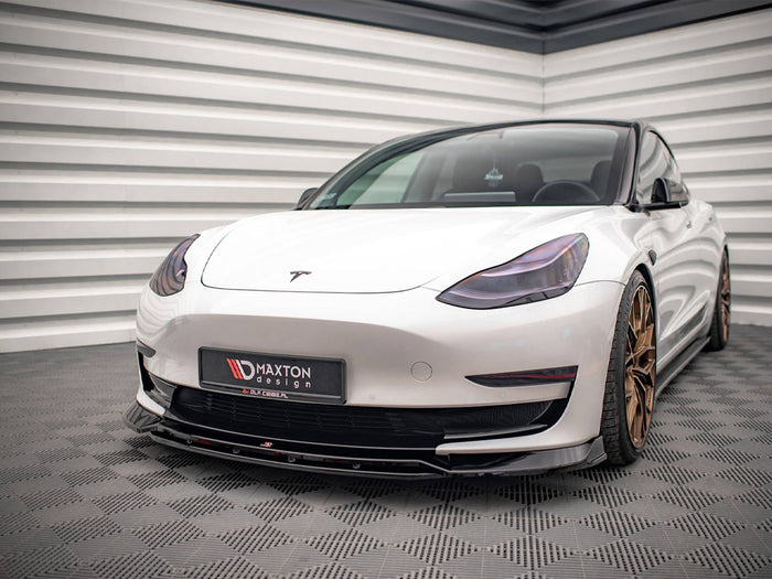 Tesla Model 3 (2017-) Front Splitter V.3 - Maxton Design