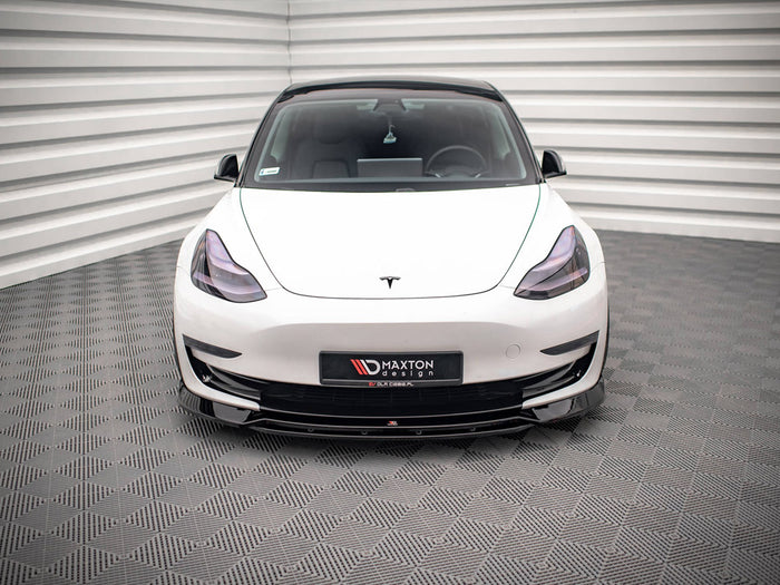 Tesla Model 3 (2017-) Front Splitter V.3 - Maxton Design