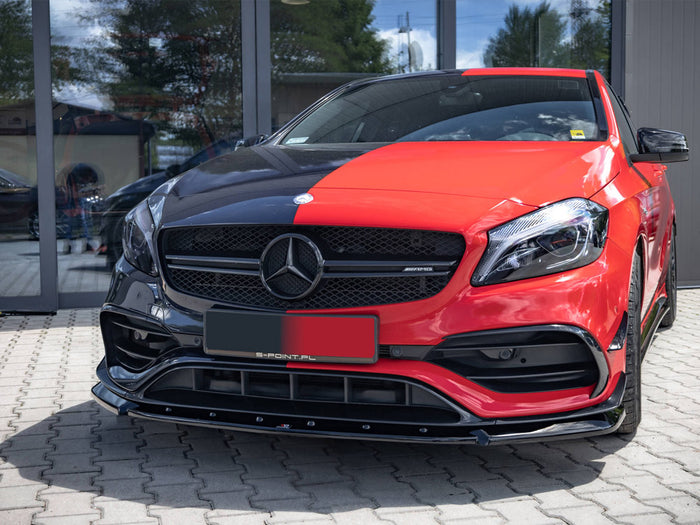 Mercedes A45 AERO W176 Facelift (2015-2018) Front Splitter V.1 - Maxton Design