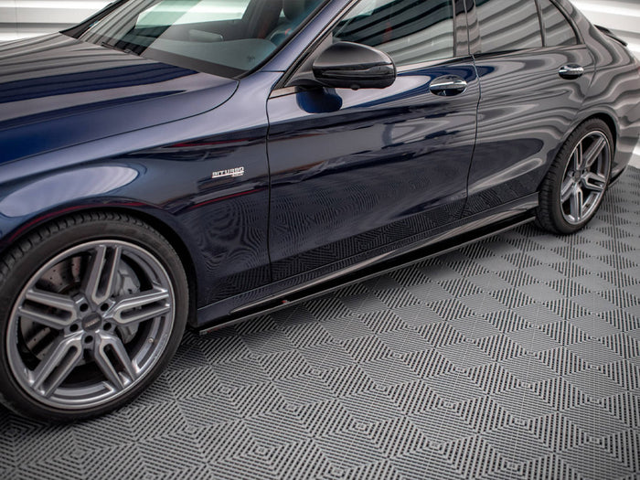 Mercedes C43 AMG W205 Sedan / Estate (2016-2018) Side Skirts Splitters - Maxton Design