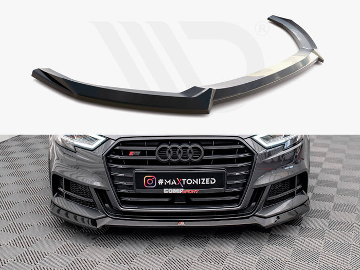 Audi S3 Sportback 8V Facelift Front Splitter V.3 - Maxton Design