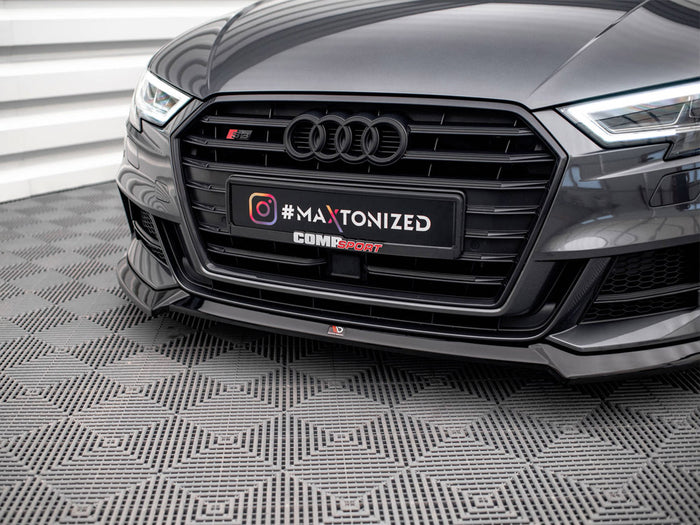 Audi S3 Sportback 8V Facelift Front Splitter V.3 - Maxton Design