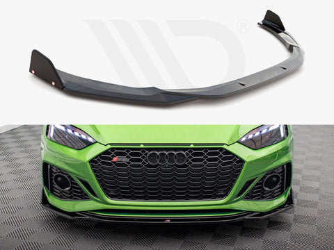 Audi RS5 F5 Facelift Front Splitter V.1 + Flaps - Maxton Design