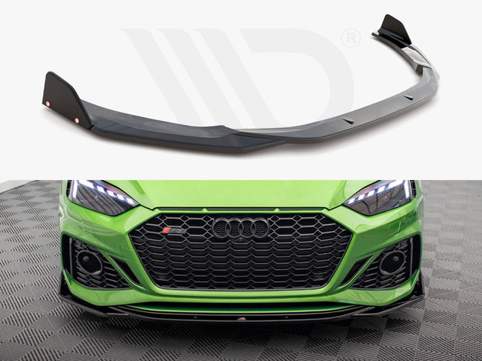 Audi RS5 F5 Facelift Front Splitter V.1 + Flaps - Maxton Design