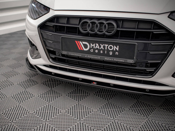 Audi A4 B9 Facelift Front Splitter V.2 - Maxton Design