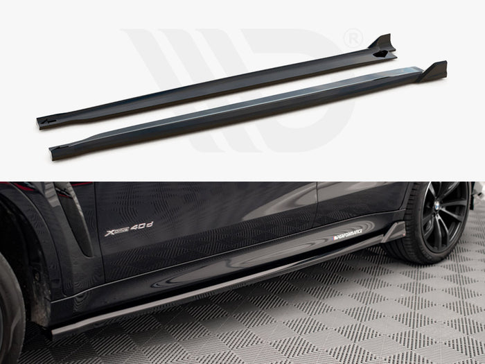 BMW X6 M Sport F16 Side Skirts Diffusers V.2 - Maxton Design