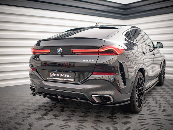 BMW X6 M-Pack G06 Central Rear Splitter V.2 - Maxton Design