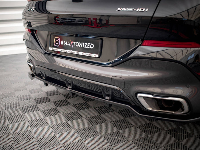 BMW X6 M-Pack G06 Central Rear Splitter V.2 - Maxton Design