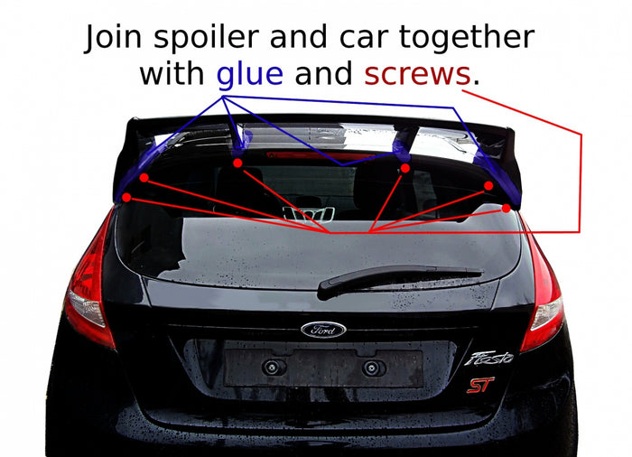 Ford Fiesta MK7 Roof Spoiler - Maxton Design