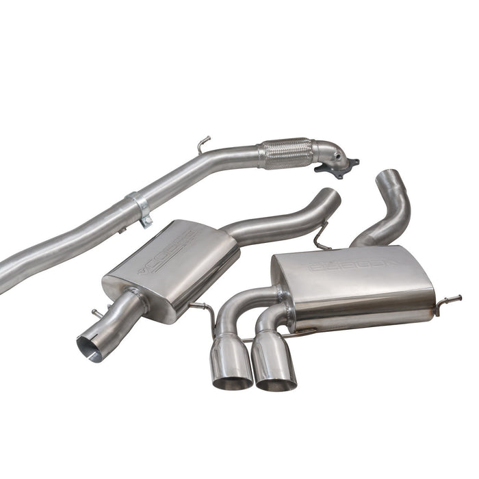 Audi A3 (8P) 2.0 TFSI Quattro (3 Door) Turbo Back Performance Exhaust - Cobra Sport