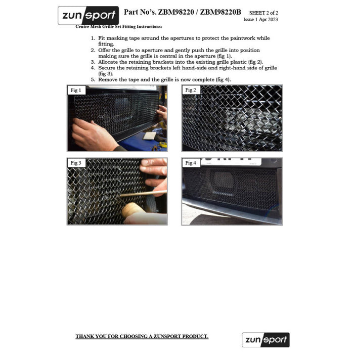 BMW X3 / X4 M Competition - Centre Grille Set - Zunsport
