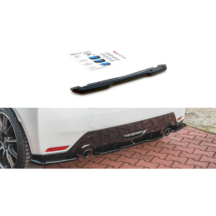 Toyota-Yaris-GR-Central-Rear-Splitter-(Gloss Black)-Maxton-Design