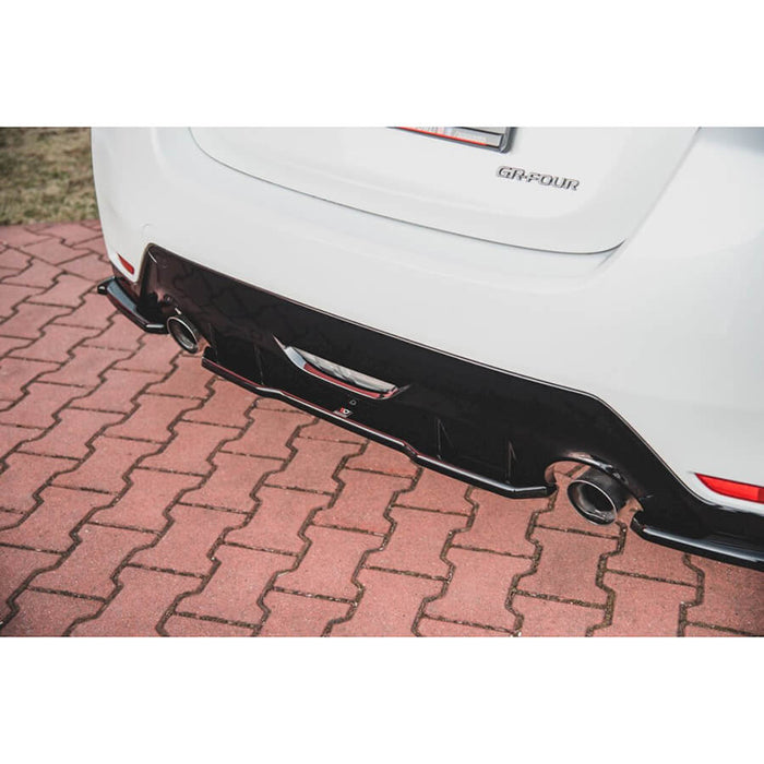 Toyota-Yaris-GR-Central-Rear-Splitter-(Gloss Black)-Maxton-Design2