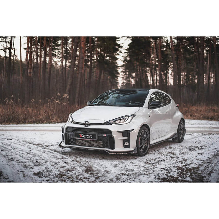 Toyota-Yaris-GR-Front-Splitter-V3-(+Flaps)-(Gloss Black)-Maxton-Design2