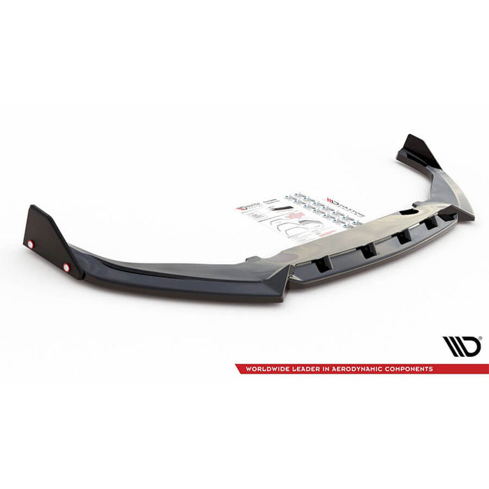 Toyota-Yaris-GR-Front-Splitter-V2-(+Flaps)-(Gloss Black)-Maxton-Design4
