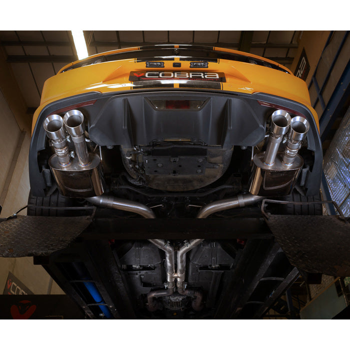 Ford Mustang 5.0 V8 GT (2018>) Facelift 3" Valved Cat Back Performance Exhaust - Cobra Sport