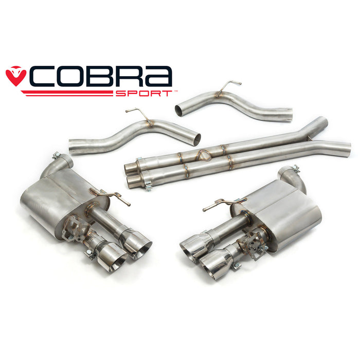 Ford Mustang 5.0 V8 GT (2018>) Facelift 3" Valved Cat Back Performance Exhaust - Cobra Sport