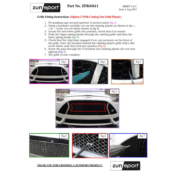 Ford Focus St Mk3 - Full Grille Set - Zunsport